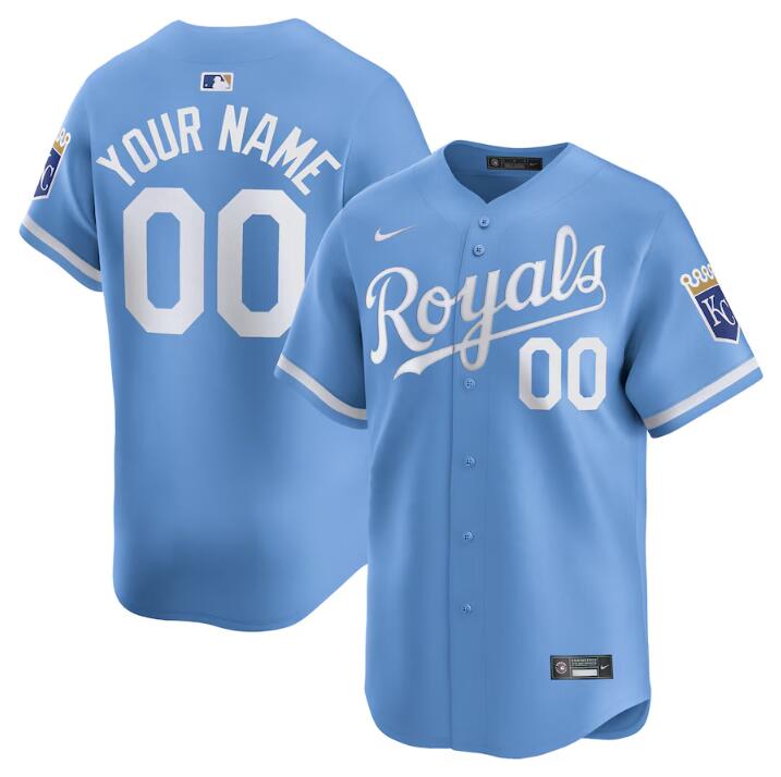 Kansas City Royals Custom Light Blue 2024 Alternate Limited Stitched Jersey - Zenithce