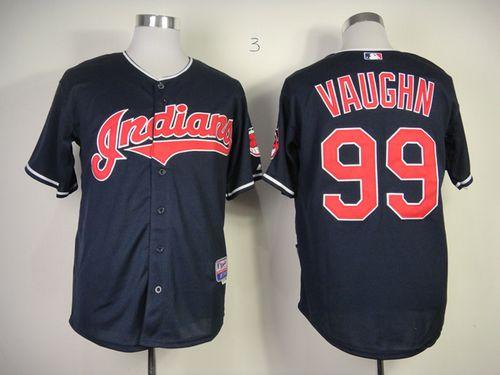 Indians #99 Ricky Vaughn Navy Blue Cool Base Stitched Jersey - Zenithce