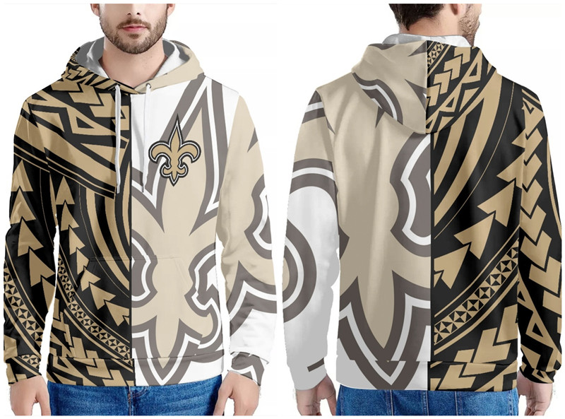 New Orleans Saints Black Gold Pullover Hoodie - Zenithce