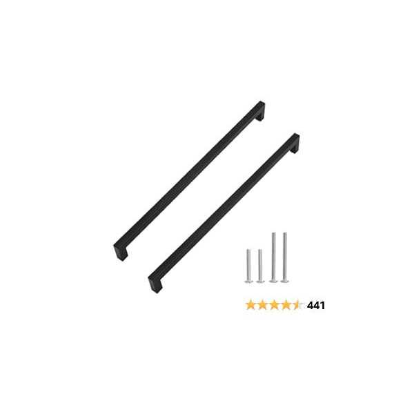 Redunest Cabinet Pulls Matte Black Cabinet Handles Square Drawer Pulls - Zenithce