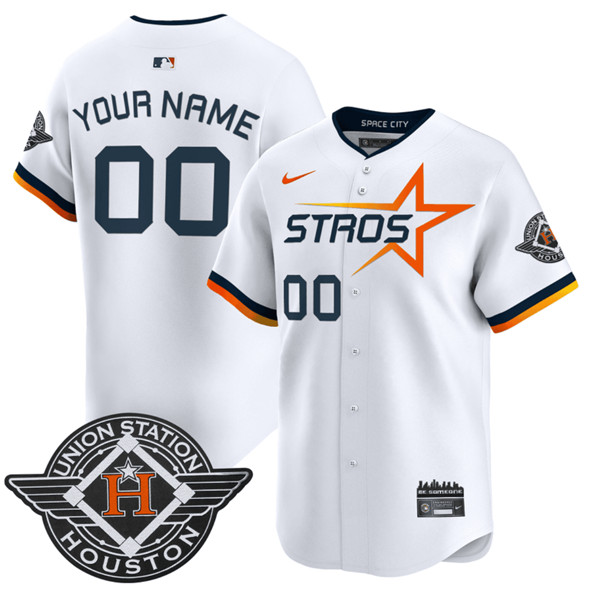 Houston Astros Custom White 2025 City Connect Limited Stitched Jersey - Zenithce