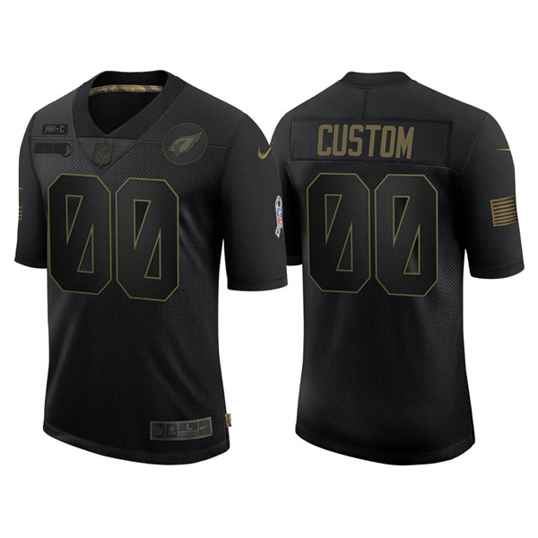 Arizona Cardinals Customized Custom 2020 Black Salute To Service Limited Stitched Jersey - Zenithce