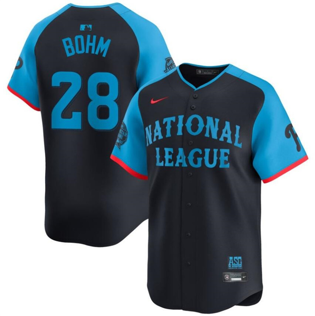 National League #28 Alec Bohm Navy 2024 All-Star Limited Stitched Jersey - Zenithce