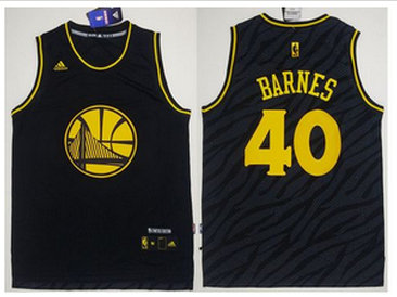 Golden State Warriors #40 Harrison Barnes Black Precious Metals Fashion Stitched Jersey - Zenithce