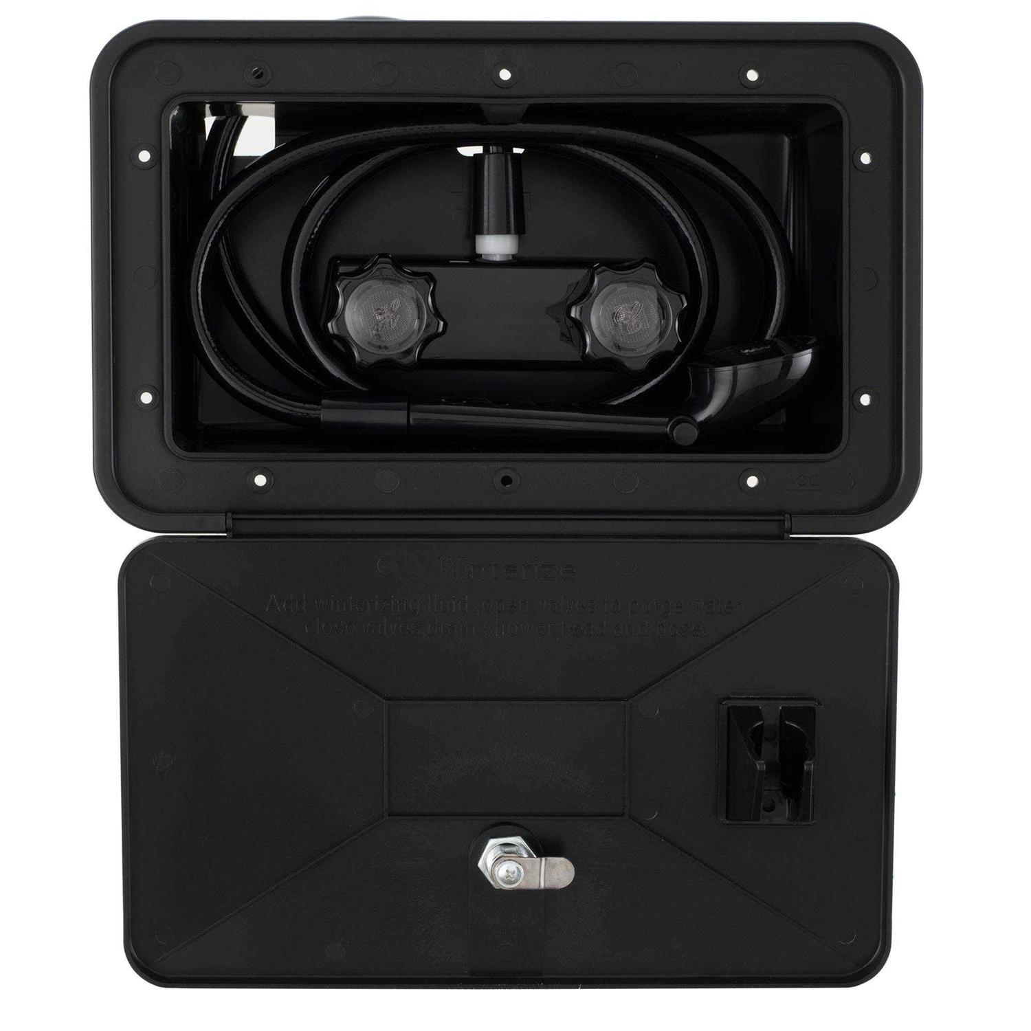 RecPro RV Exterior Shower Box Kit Faucet Hose Camper Trailer Cowboy Shower - Zenithce