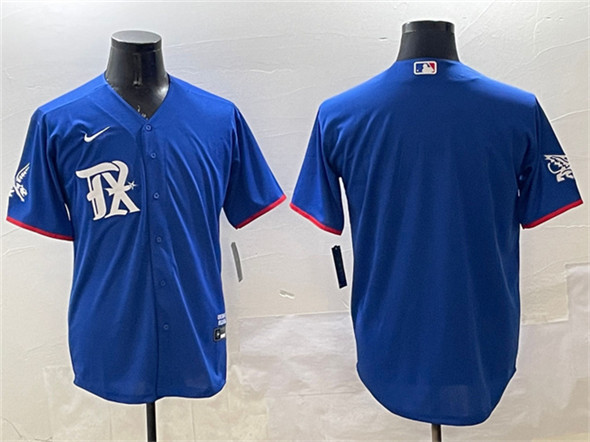 Texas Rangers Blank Royal City Connect Stitched Jersey - Zenithce