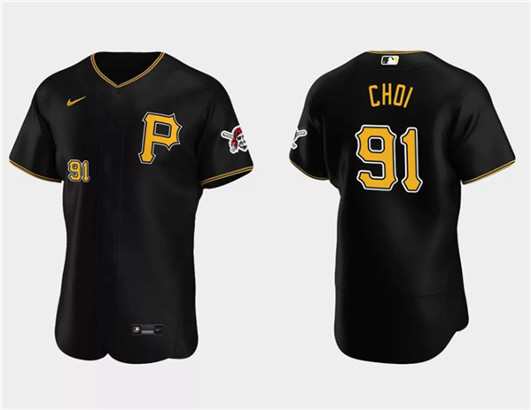 Pittsburgh Pirates #91 Ji Man Choi Black Flex Base Stitched Jersey - Zenithce