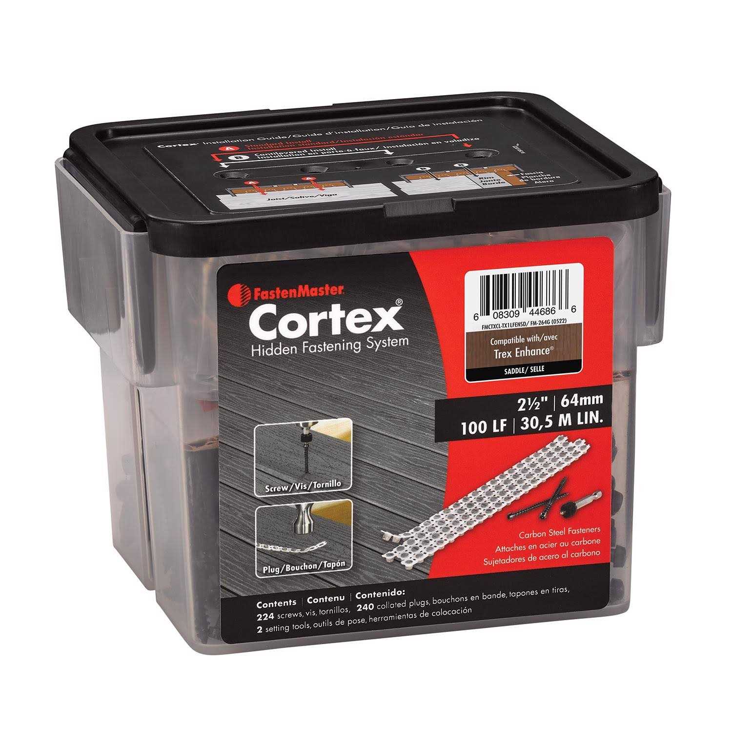 FastenMaster Cortex No. 10 x 2.5 Torx Ttap Button Head Hidden Deck Fastener - Zenithce