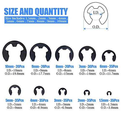 Glarks 290Pcs Fuel Line Hose Water Pipe Air Tubing Spring Clips Clamps Assortment Kit - Zenithce