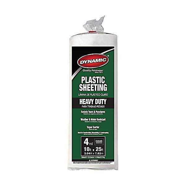 Dynamic 25 ft. 4 mil Black Plastic Sheeting - Zenithce