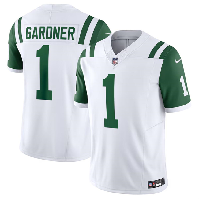New York Jets #1 Sauce Gardner White Classic Alternate Vapor F.U.S.E. Limited Stitched Jersey - Zenithce