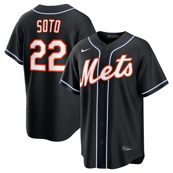 New York Mets #22 Juan Soto 2026 Black Out Stitched Jersey - Zenithce