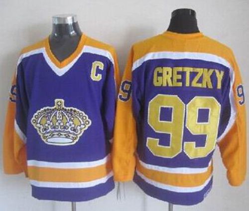 Kings #99 Wayne Gretzky Purple CCM Throwback Stitched Jersey - Zenithce