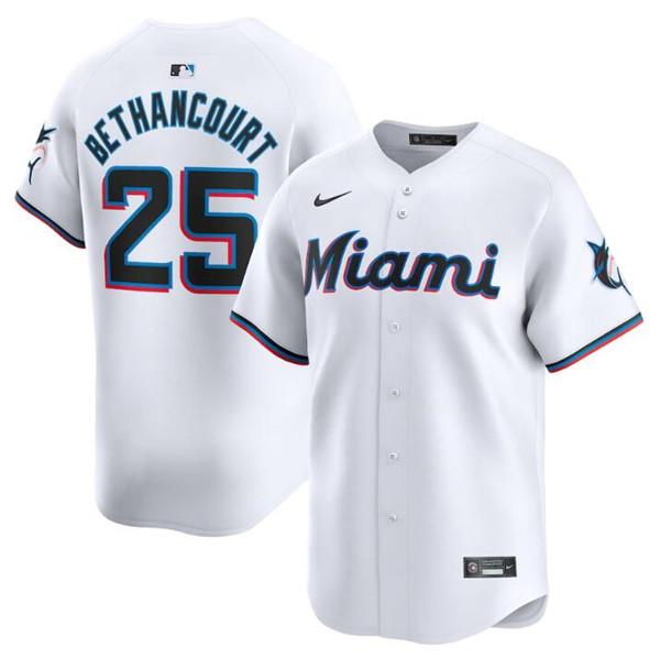 Miami Marlins #25 Christian Bethancourt White 2024 Home Limited Stitched Jersey - Zenithce