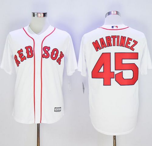 Red Sox #45 Pedro Martinez White Alternate Home New Cool Base Stitched Jersey - Zenithce