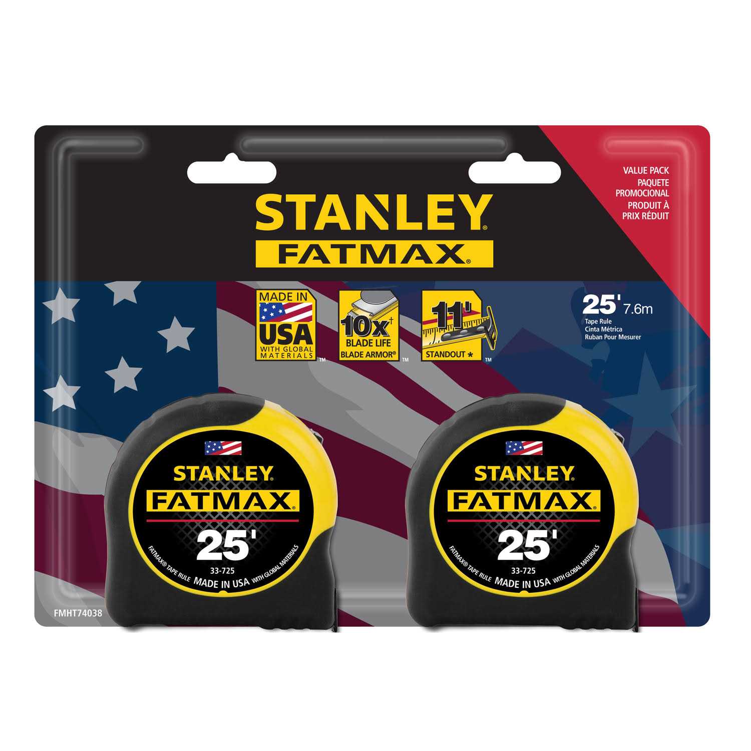 Stanley 25 ft. FatMax Magnetic Tape Measure FMHT33865L - Zenithce