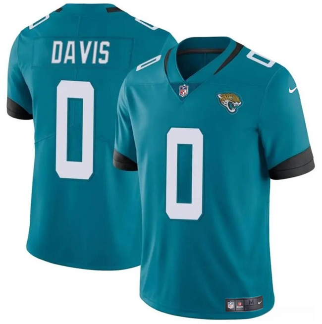 Jacksonville Jaguars #0 Gabe Davis Teal Vapor Untouchable Limited Stitched Jersey - Zenithce