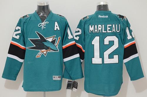 Sharks #12 Patrick Marleau Stitched Teal Jersey - Zenithce