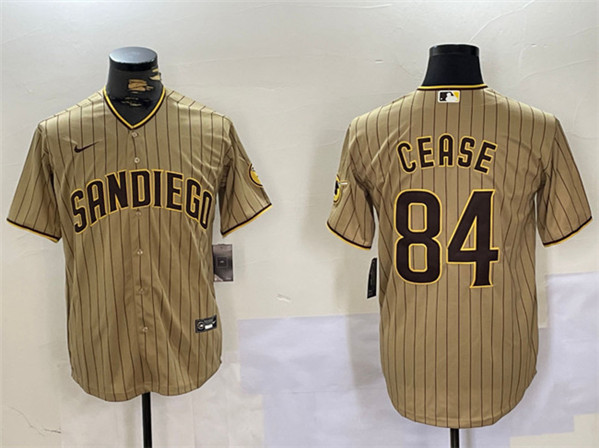 San Diego Padres #84 Dylan Cease Tan Cool Base Stitched Jersey - Zenithce