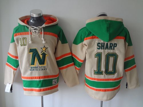 Stars #10 Patrick Sharp Cream Sawyer Hooded Sweatshirt Stitched Jersey - Zenithce