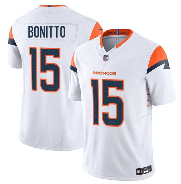 Denver Broncos #15 Nik Bonitto White F.U.S.E. Vapor Limited Football Stitched Jersey - Zenithce