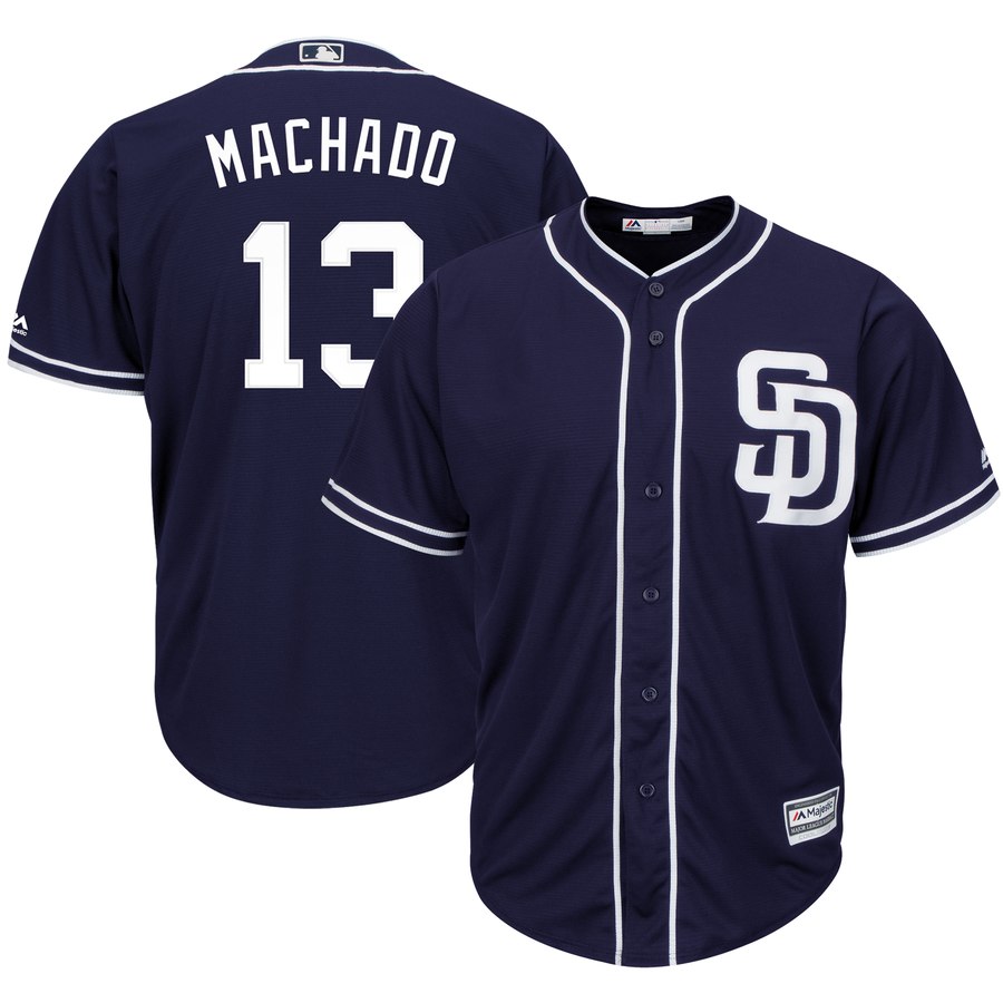 San Diego Padres #13 Manny Machado Navy Cool Base Stitched Jersey - Zenithce