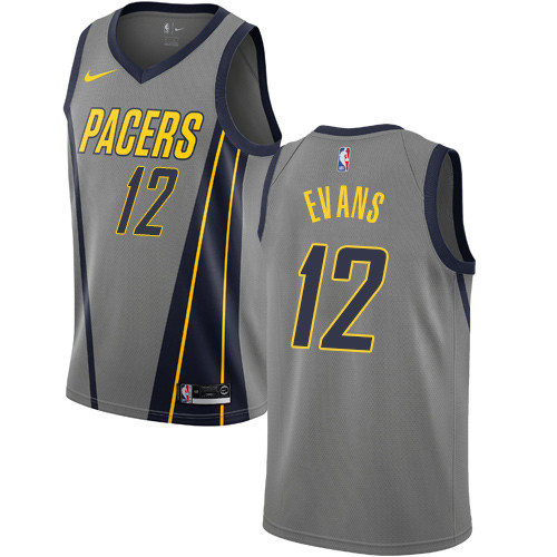 Pacers #12 Tyreke Evans Gray Swingman City Edition Jersey - Zenithce