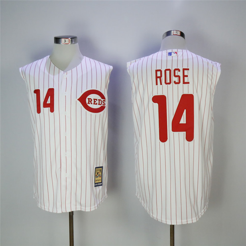 Cincinnati Reds #14 Pete Rose White Cooperstown Collection Player Stitched Jersey - Zenithce