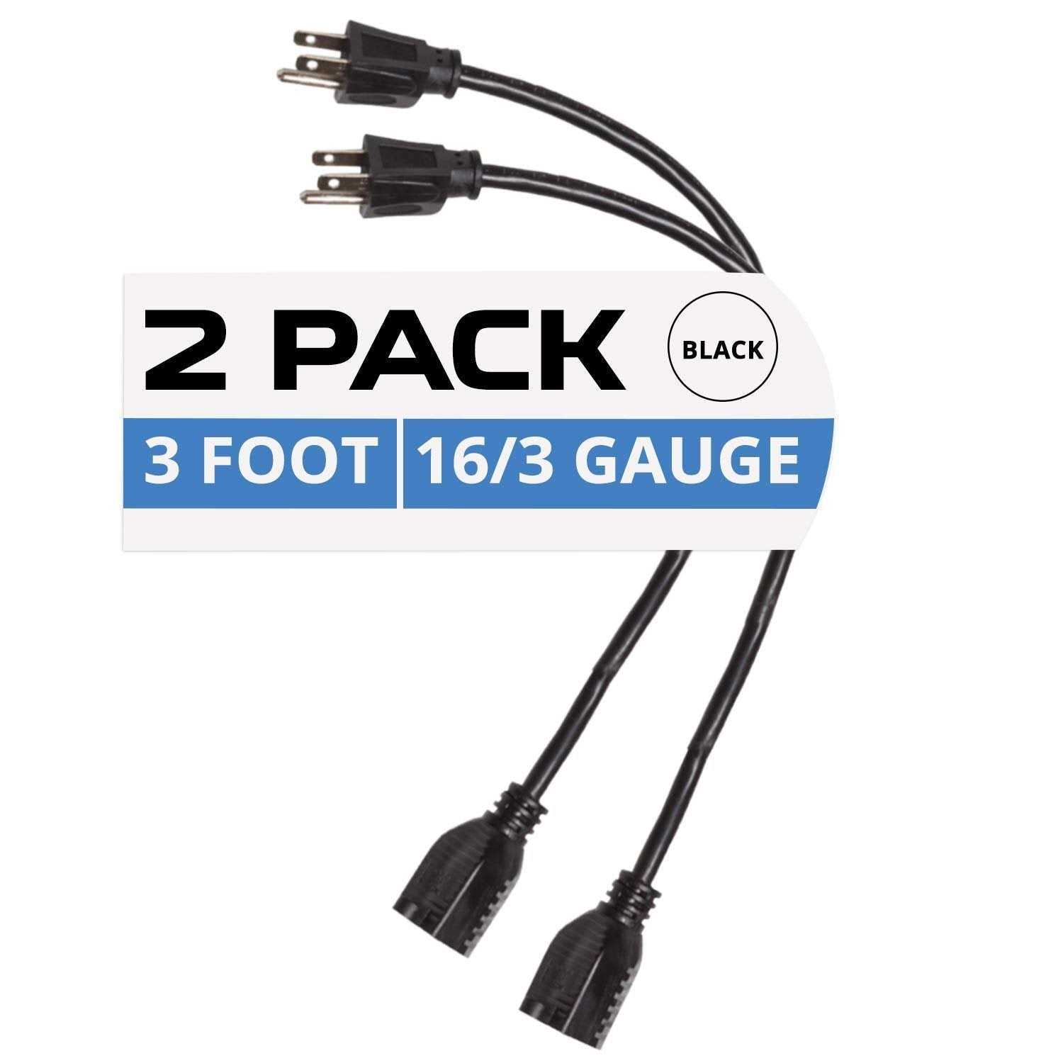 Iron Forge Cable 2 Pack of 10 Ft Outdoor Extension Cords - Zenithce
