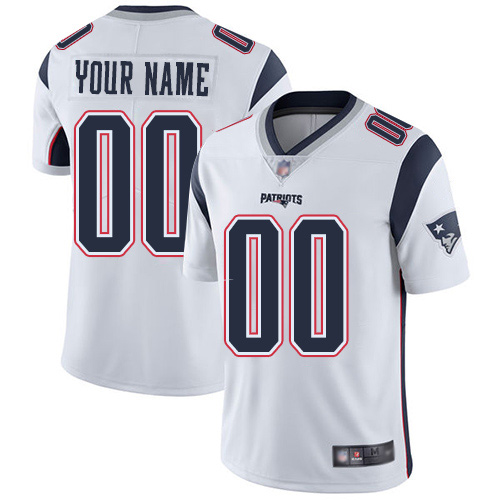 New England Patriots Customized White Team Color Vapor Untouchable Limited Stitched NFL Jersey - Zenithce
