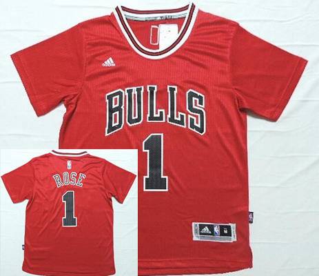 Chicago Bulls #1 Derrick Rose Revolution 30 Swingman 2014 New Red Short-Sleeved Jersey - Zenithce