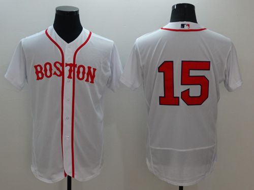 Red Sox #15 Dustin Pedroia White Flexbase Authentic Collection Alternate Home Stitched Jersey - Zenithce