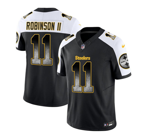 Pittsburgh Steelers #11 Allen Robinson II Black White 2023 F.U.S.E. Smoke Vapor Untouchable Limited Stitched Jersey - Zenithce
