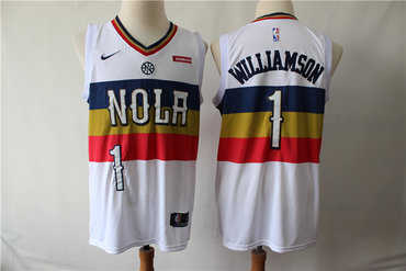 Pelicans 1 Zion Williamson White Earned Edition Swingman Jersey - Zenithce