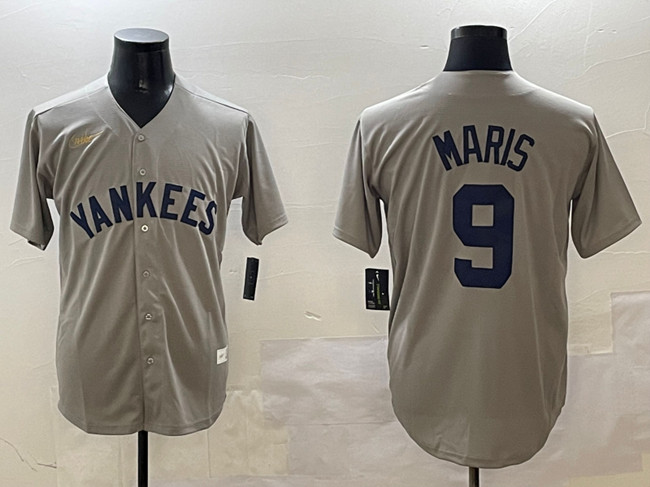 New York Yankees #9 Roger Maris Gray Cool Base Stitched Jersey - Zenithce