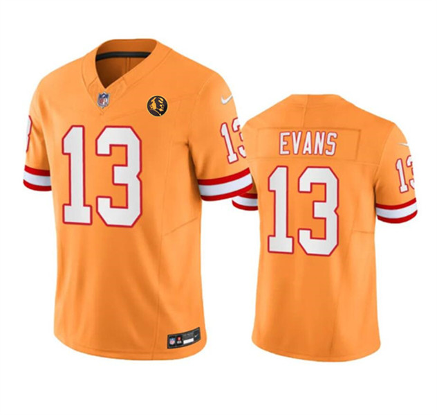 Tampa Bay Buccaneers #13 Mike Evans Orange 2023 F.U.S.E. Throwback With John Madden Patch Vapor Limited Stitched Jersey - Zenithce