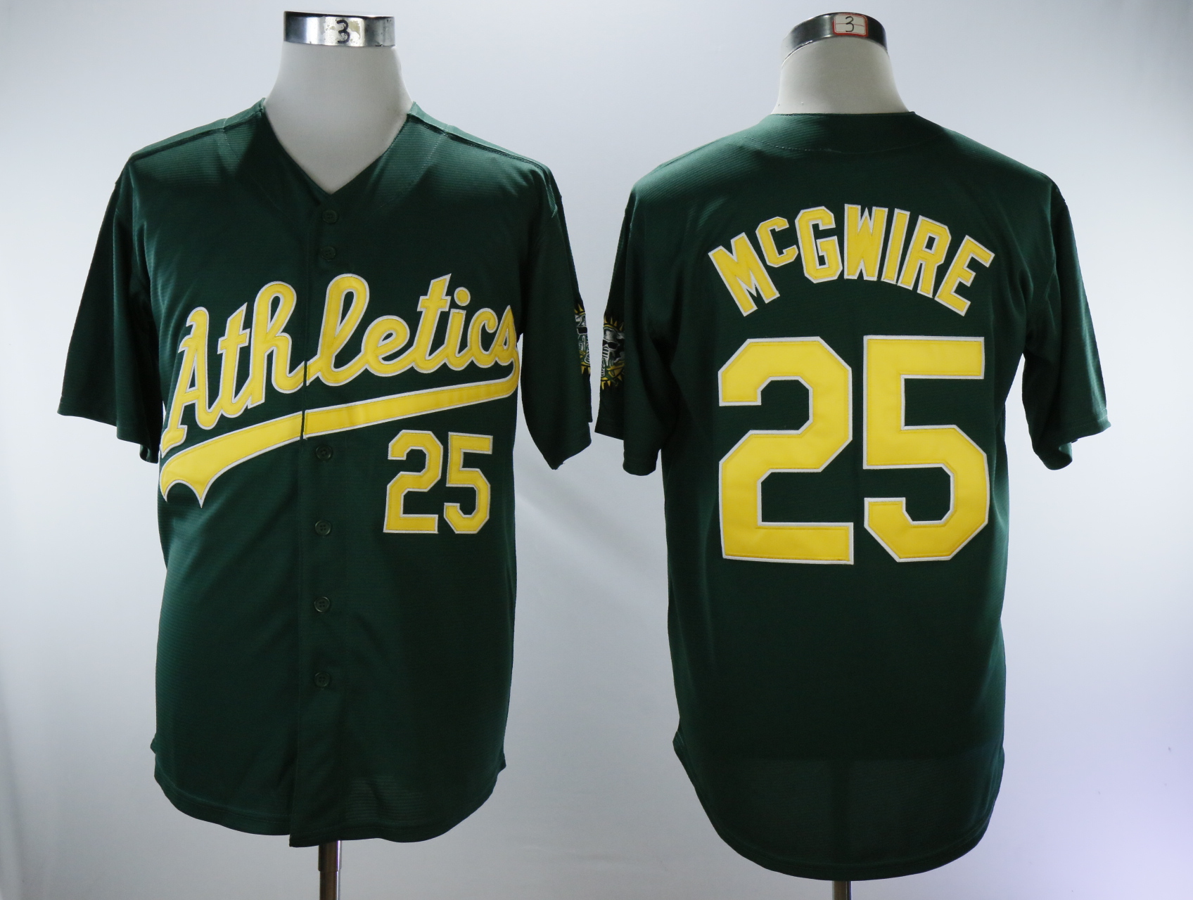 Oakland Athletics #25 Mark McGwire Green Throwback Stitched Jersey - Zenithce