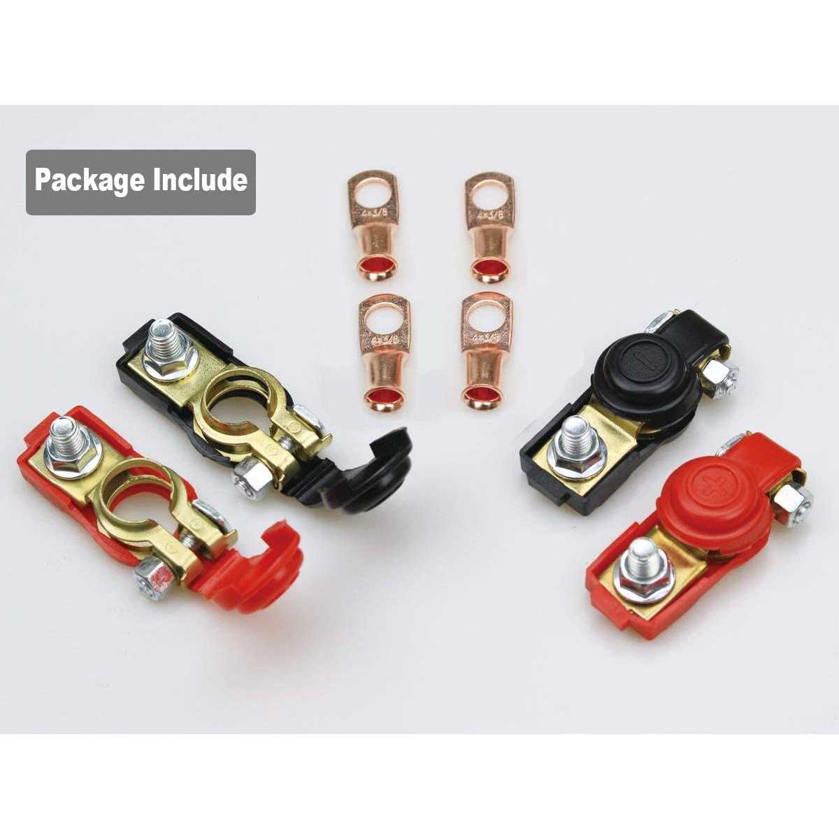 Tkdmr 160pcs Copper Wire Lugs Awg2 4 6 8 10 12 With Heat Shrink Set - Zenithce