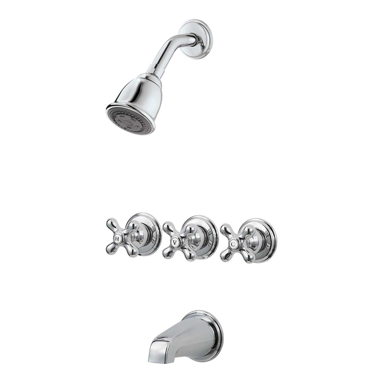 Pfister LG01-81BC 3-Handle Tub Shower Faucet - Zenithce