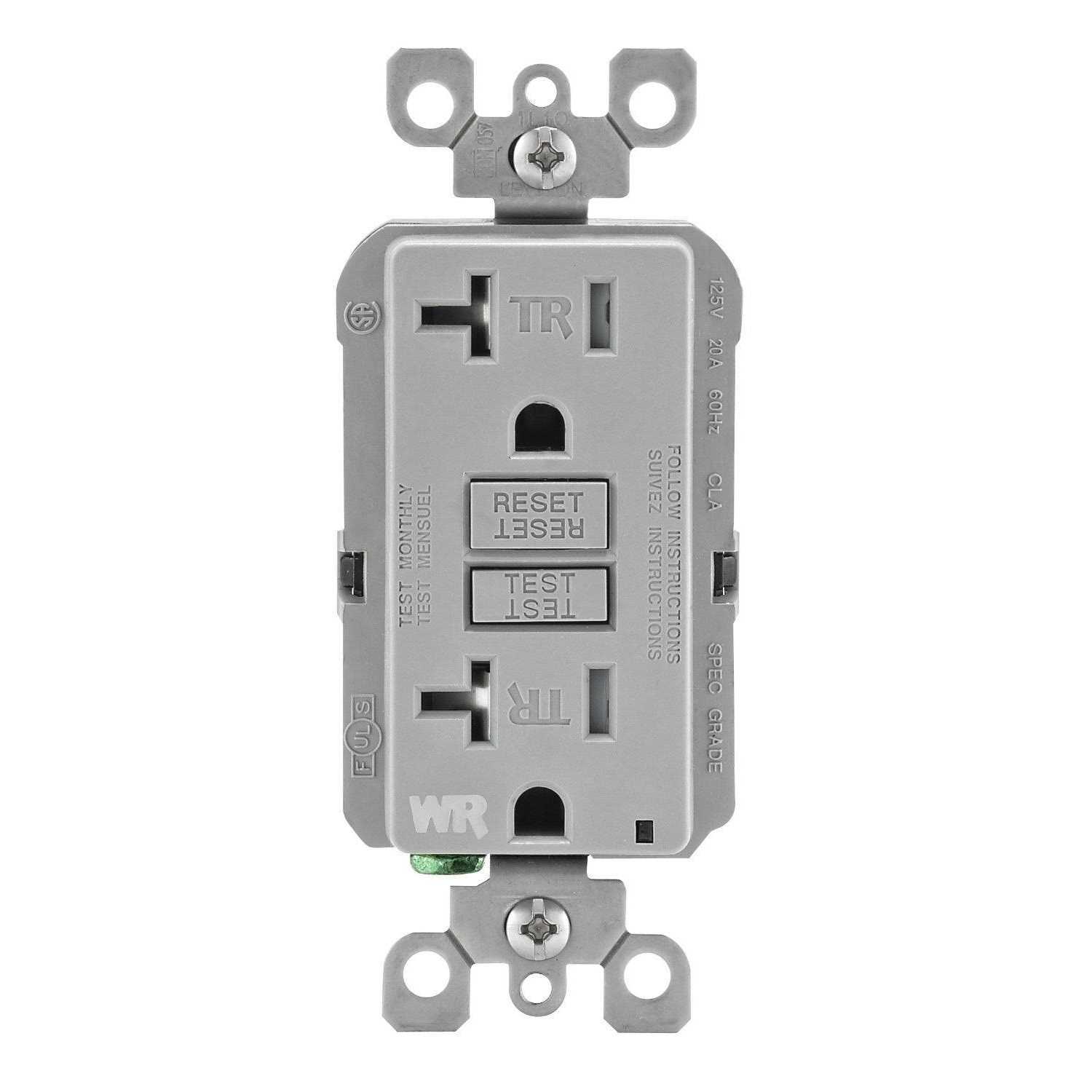 Leviton GFWT1-W Self-Test SmartlockPro Slim Tamper/Weather Resistant GFCI Receptacle - Zenithce