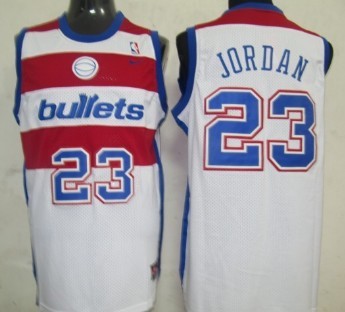 Washington Bullets #23 Michael Jordan White Swingman Throwback Jersey - Zenithce