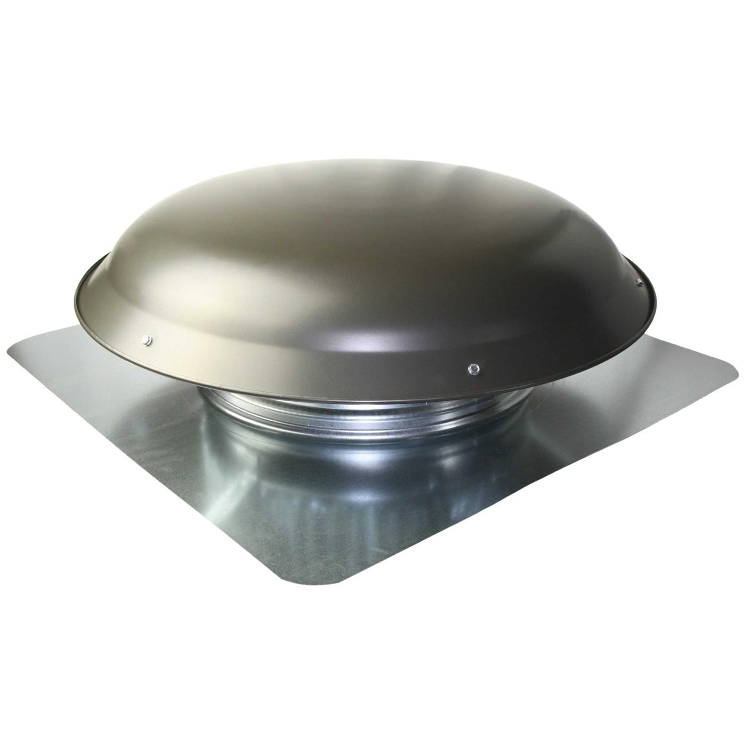 Maxx Air Ventamatic VX25 Blkups Static Galvanized Steel Dome Flange Roof Vent Black - Zenithce