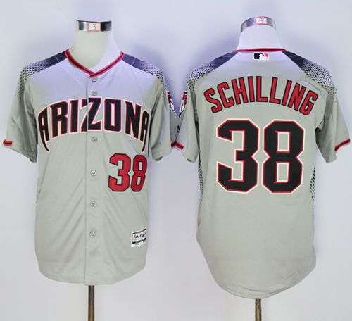 Diamondbacks #38 Curt Schilling Gray Brick New Cool Base Stitched Jersey - Zenithce