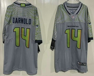Seattle Seahawks #14 Sam Darnold Limited Gray Rivalries Vapor Jersey - Zenithce