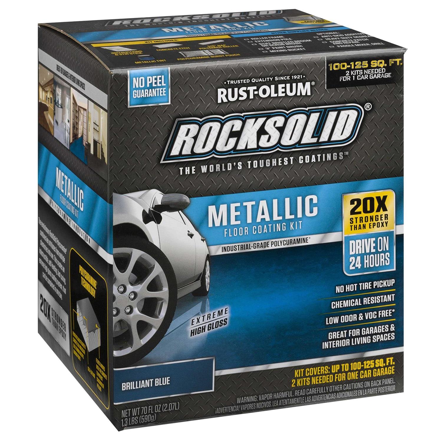 Rust-Oleum RockSolid Polycuramine Garage Floor Coating Kit 318712 - Zenithce