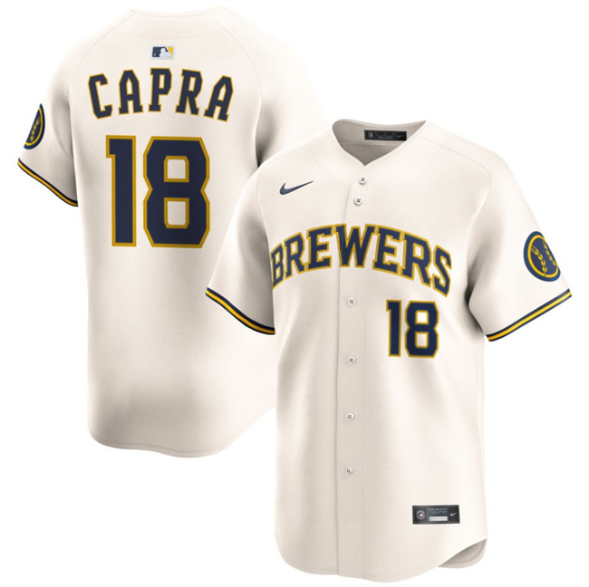Milwaukee Brewers #18 Vinny Capra Cream 2025 Limited Stitched Jersey - Zenithce