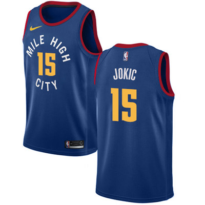 Denver Nuggets #15 Nikola Jokic Navy Swingman City Edition Jersey - Zenithce