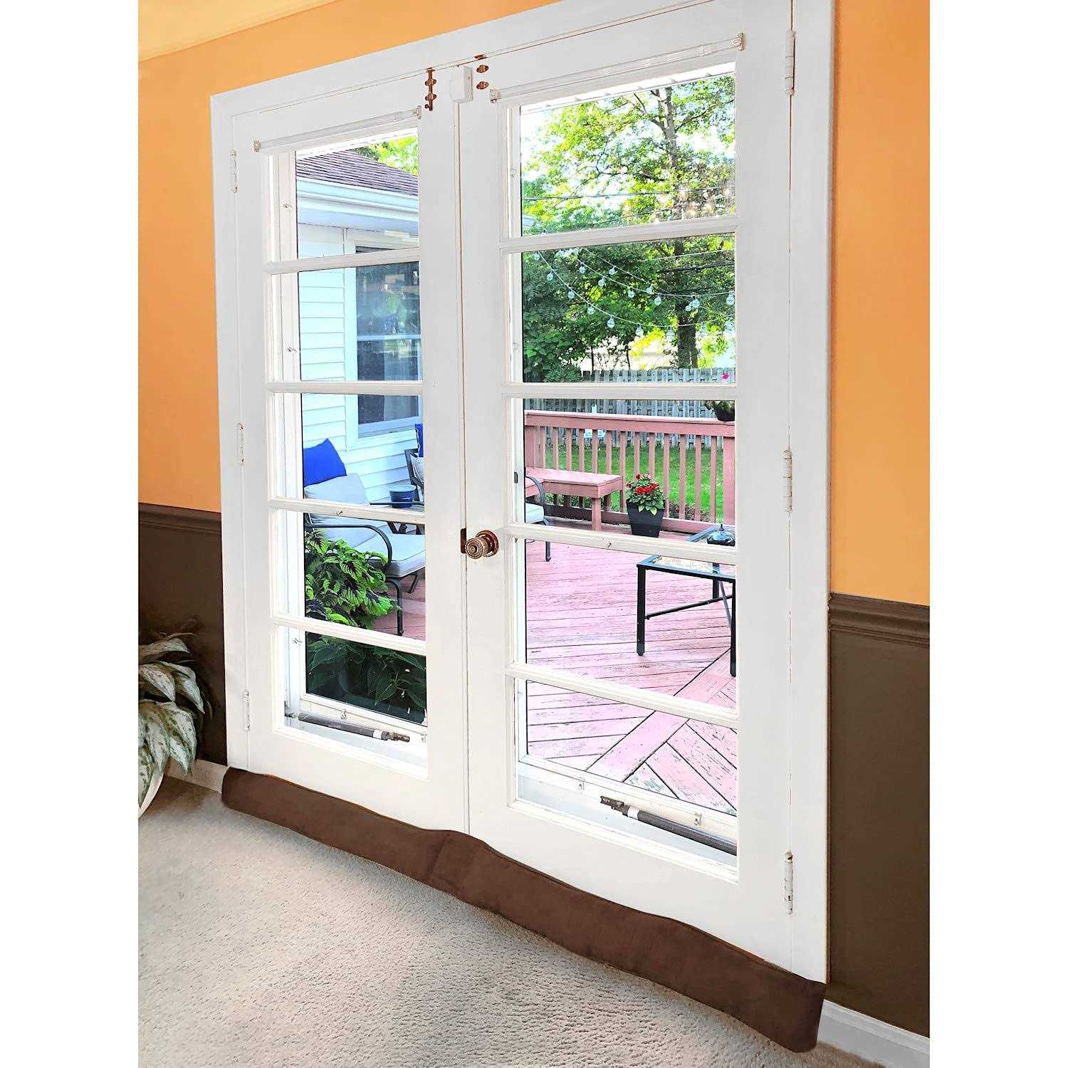 Home District French Door Draft Dodger Weighted Door and Window Breeze Guard - Zenithce