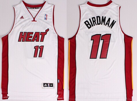 Miami Heat Blank #11 Birdman Nickname White Swingman Jersey - Zenithce
