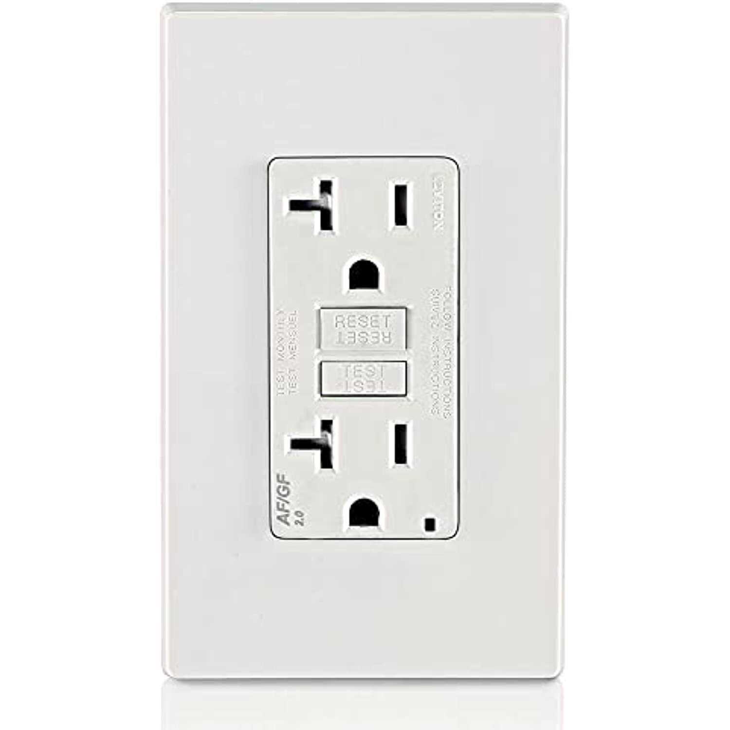 Leviton AGTR1-0KW AFCI-GFCI Dual Function Outlet White - Zenithce